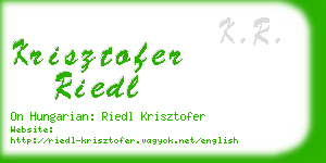 krisztofer riedl business card